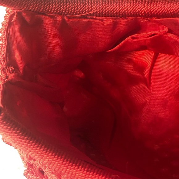 Macrame Crochet Handbag red - Picture 6 of 9